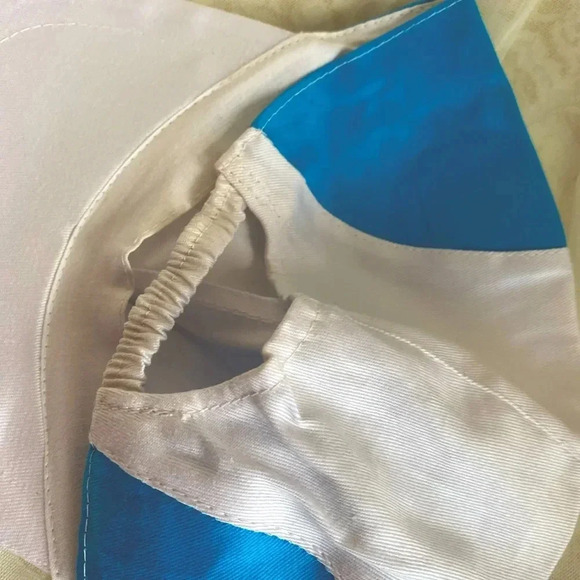 Unisex Boys/Girls Kids Blue & White Cotton Baseball Hat Cap with Front pouch - Picture 3 of 6